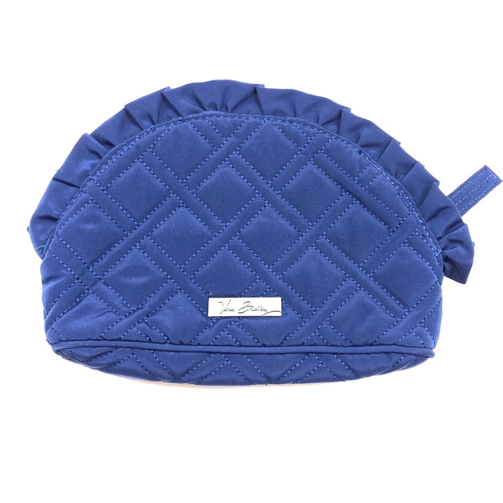 Vera Bradley Blue Ruffle Cosmetic Bag - SMALL